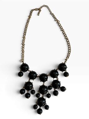 Black Bobble Statement Necklace